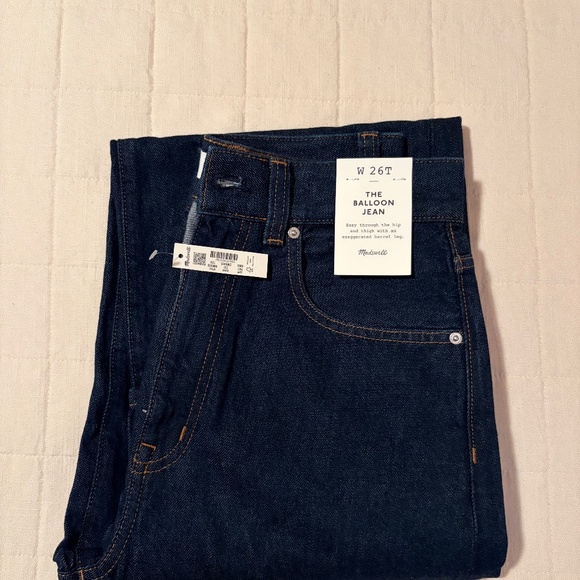 NWT Madewell The Tall Balloon Jean in Rinse Wash size 26 - Picture 6 of 6